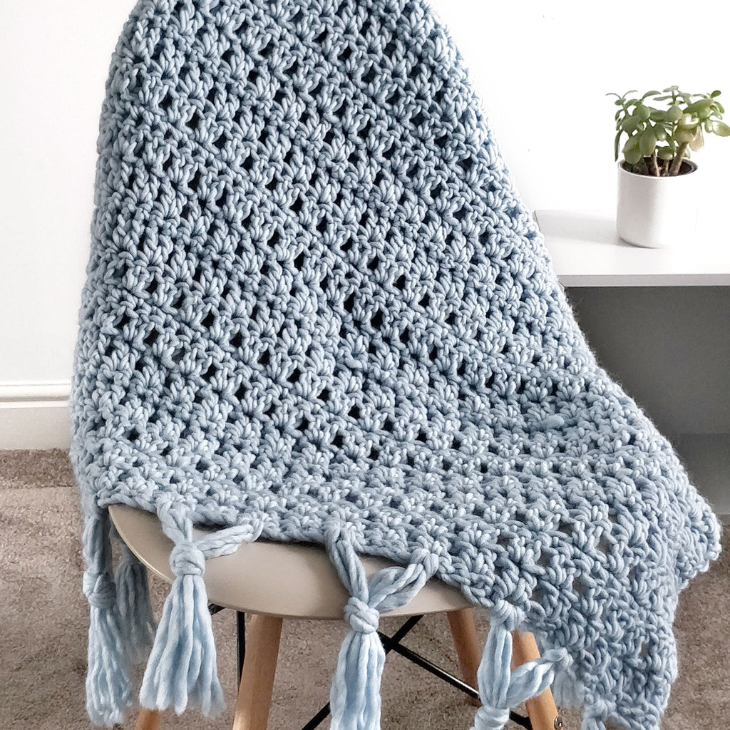 Skye Tassel Throw Crochet Kit Stitch Story