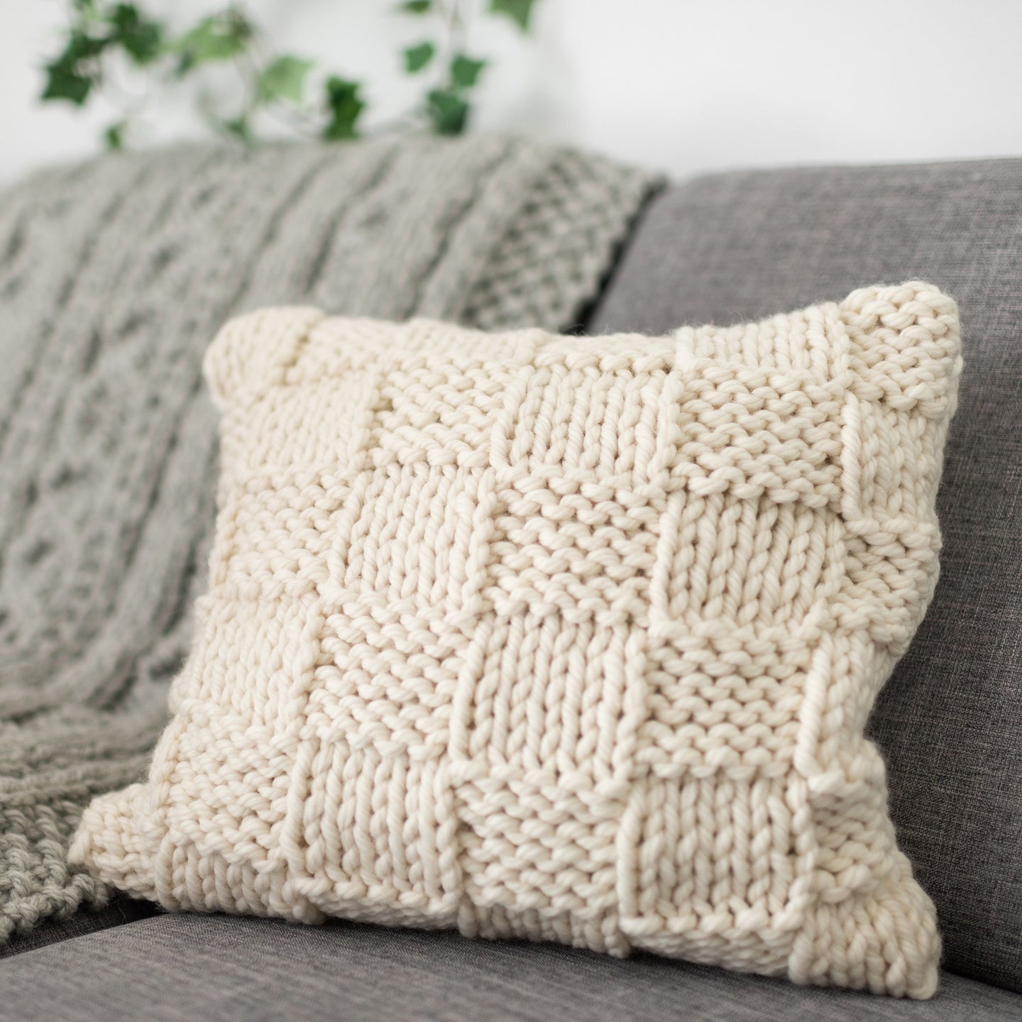 Lazy Basketweave Cushion Downloadable Pattern