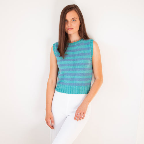 A Taste of Stripes Sweater Vest Downloadable Pattern