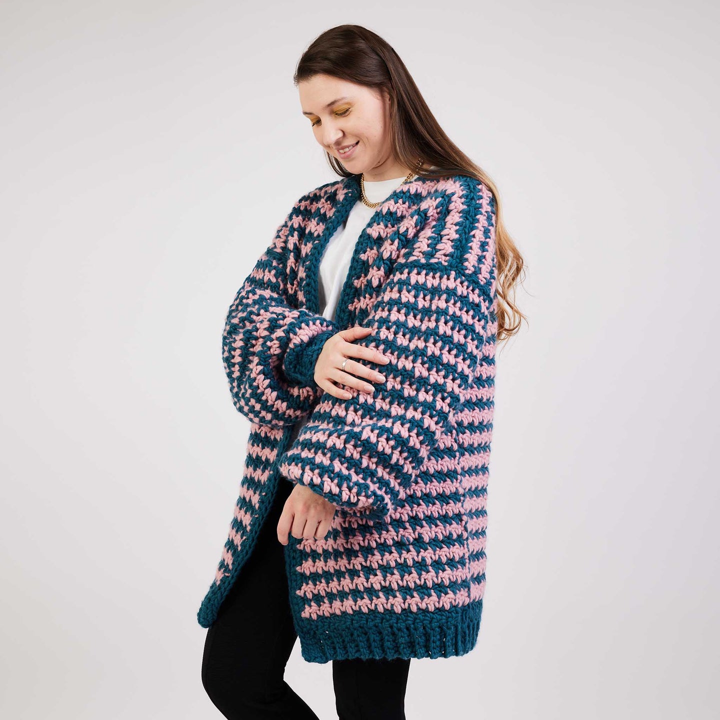 Aluinn Houndstooth Cardigan Downloadable Pattern