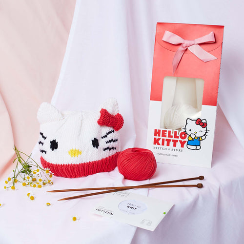 Hello Kitty: Hello Kitty Adult Hat Knitting Kit
