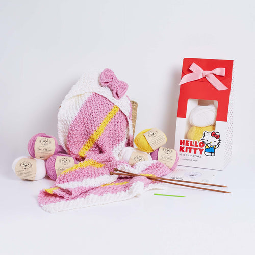 Hello Kitty: Hello Kitty Hooded Blankie Knitting Kit