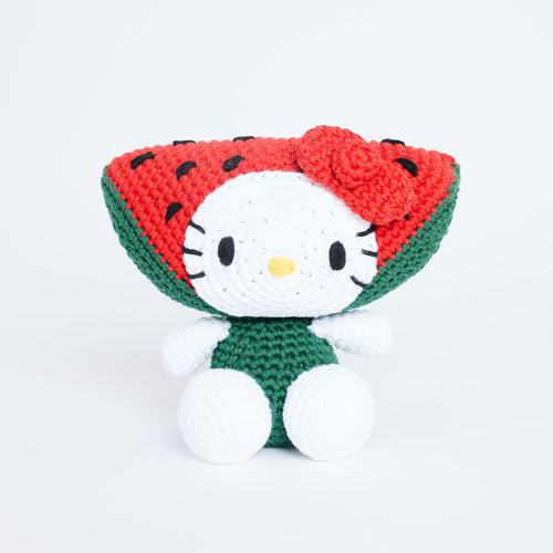 Hello Kitty Watermelon Amigurumi Crochet Kit