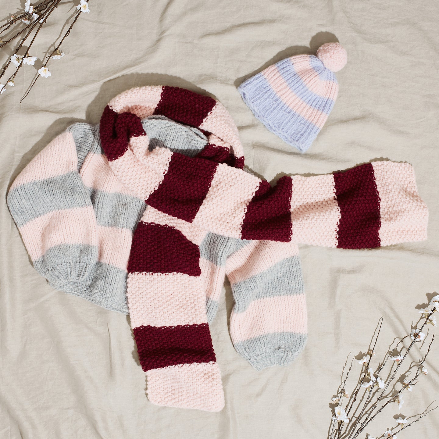 Roma Striped Scarf Downloadable Pattern