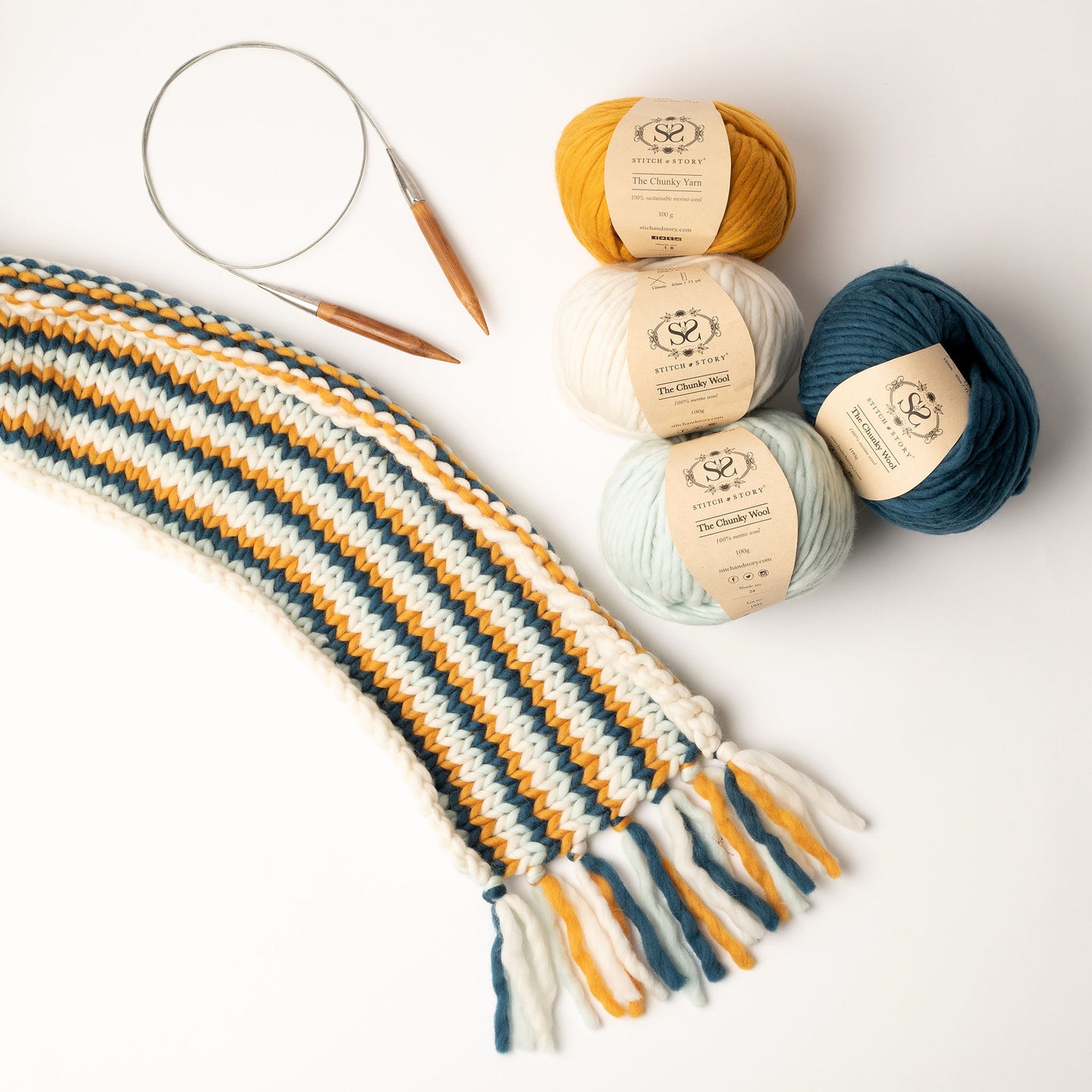 Burton Striped Scarf Downloadable Pattern