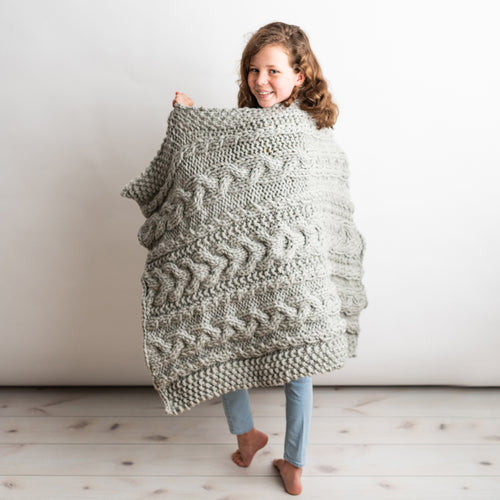 Cabin Cable Throw Downloadable Pattern