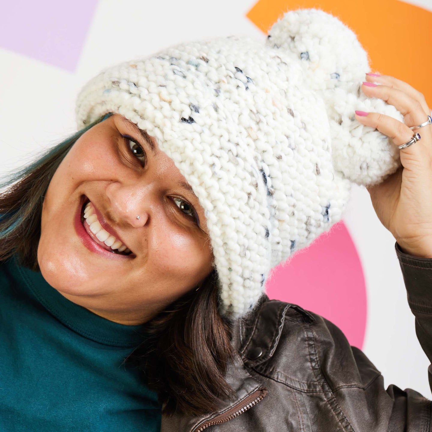 Conkers Pom Pom Hat Downloadable Pattern
