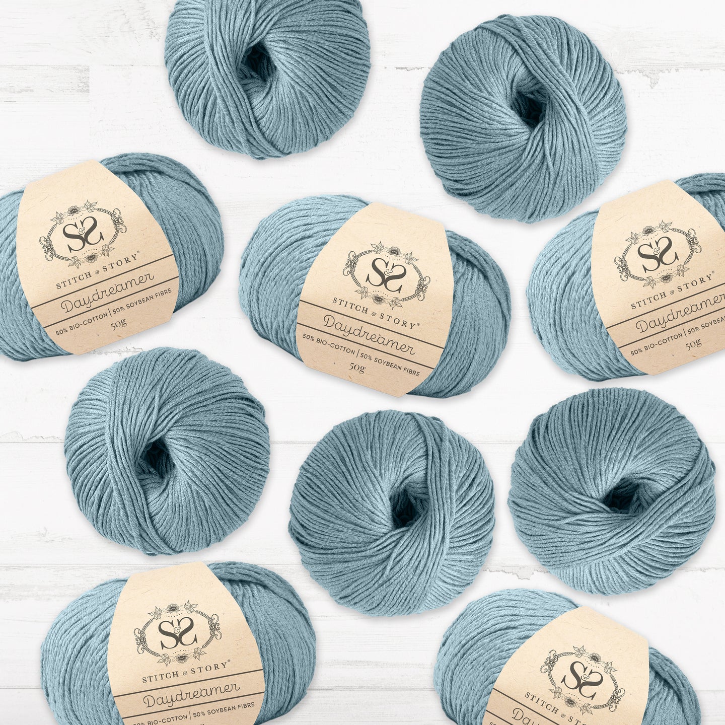 Pack of 10 Daydreamer Yarn 50g balls - 20% DISCOUNT