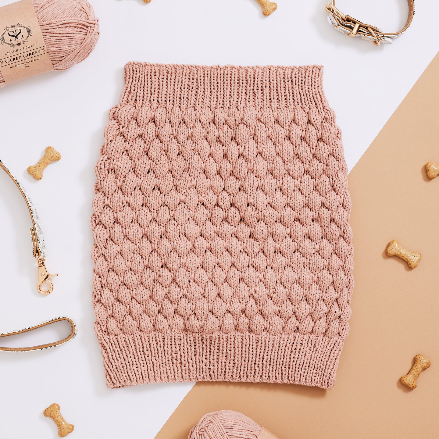 Knitted Bubble Pet Sweater Downloadable Pattern