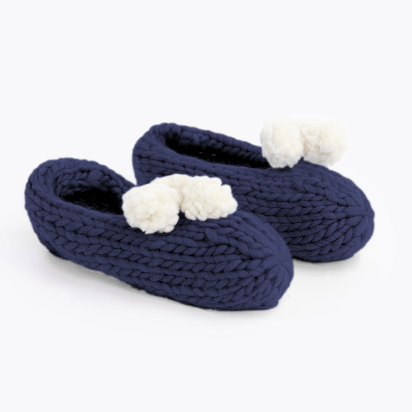 Lola Pom Slippers Knitting Kit Stitch Story