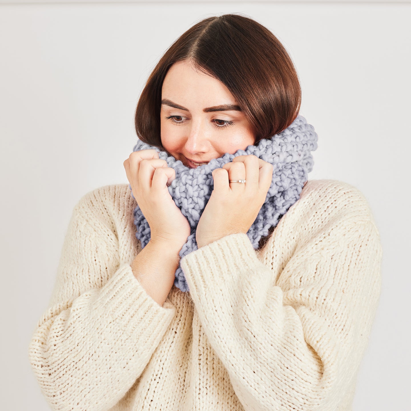 小物 LAD MUSICIAN ALPACA SHAGGY KNIT SNOOD Antelope Valley Snood