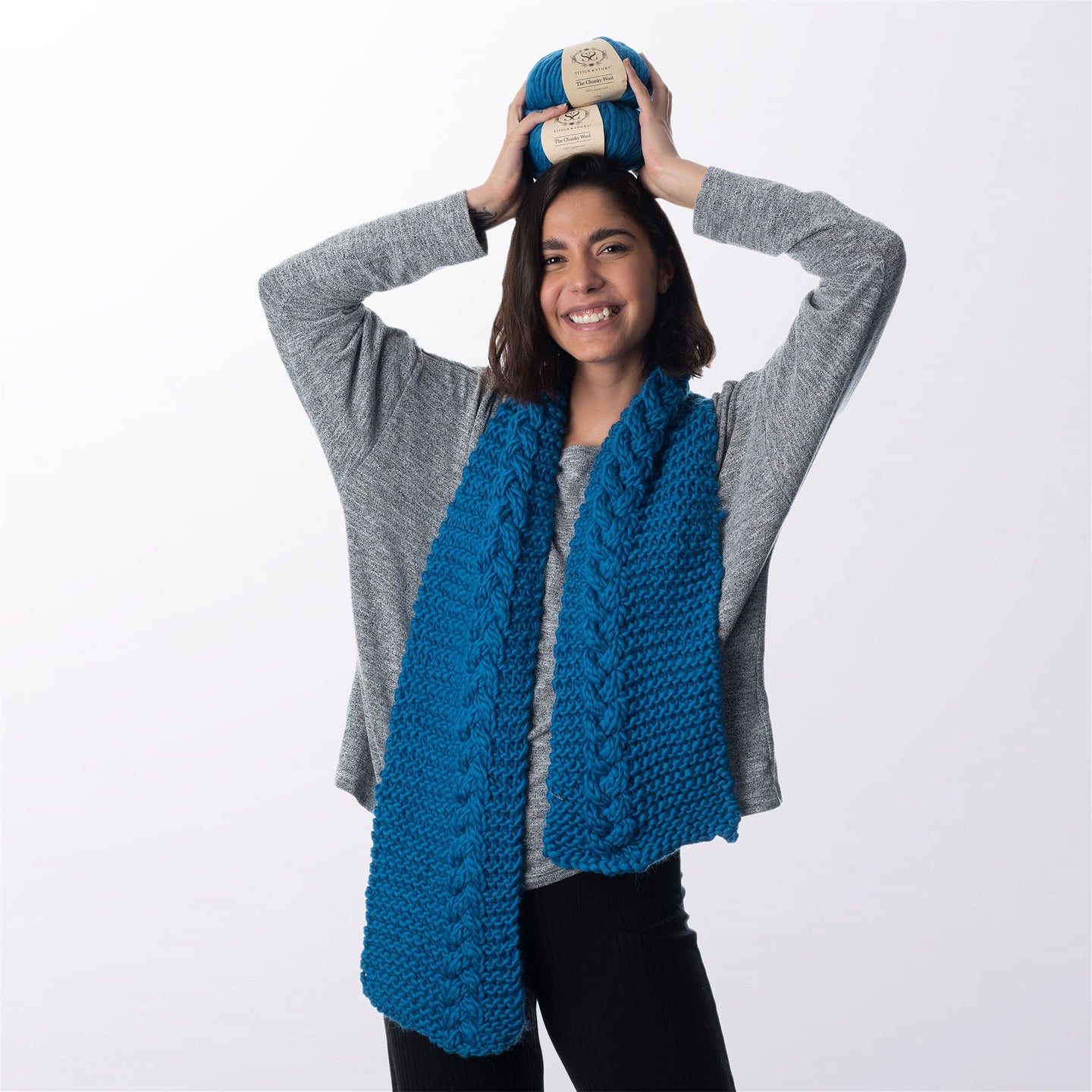 Noah Braided Scarf Downloadable Pattern