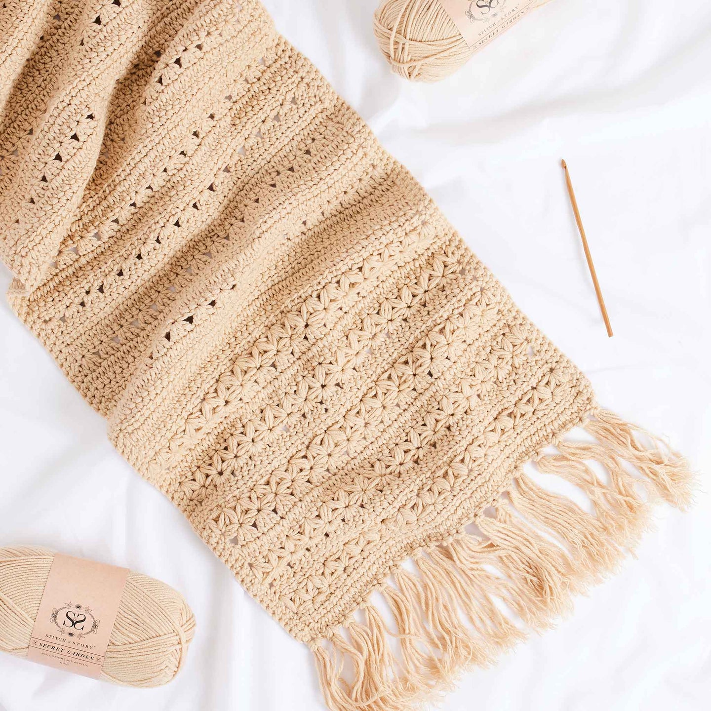 Nysa Jasmine Scarf Downloadable Pattern