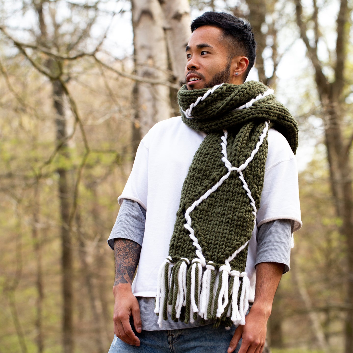 Embroidered scarf men new arrivals