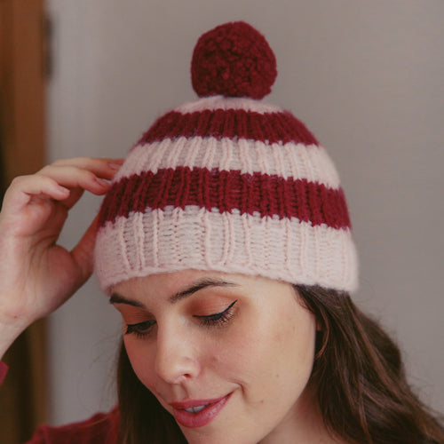 Roma Striped Beanie Downloadable Pattern