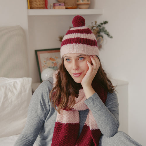 Roma Striped Beanie Downloadable Pattern