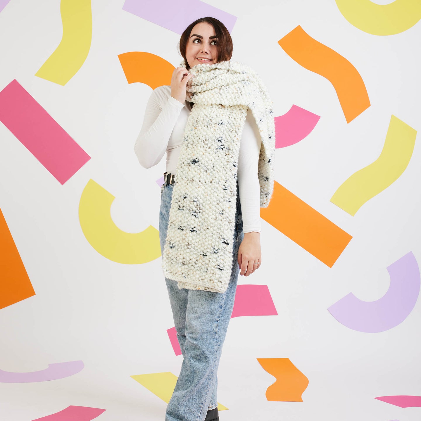 Sticky Toffee Scarf Downloadable Pattern