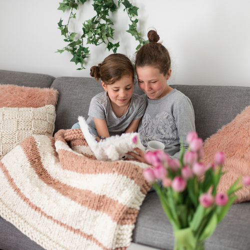 Stripey Settee Throw Downloadable Pattern