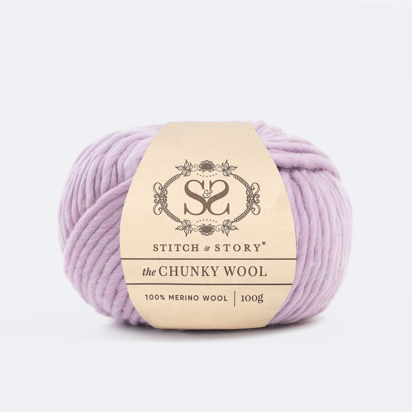 Stitch & Story 100% Merino Wool The Chunky Wool in Light Lavender