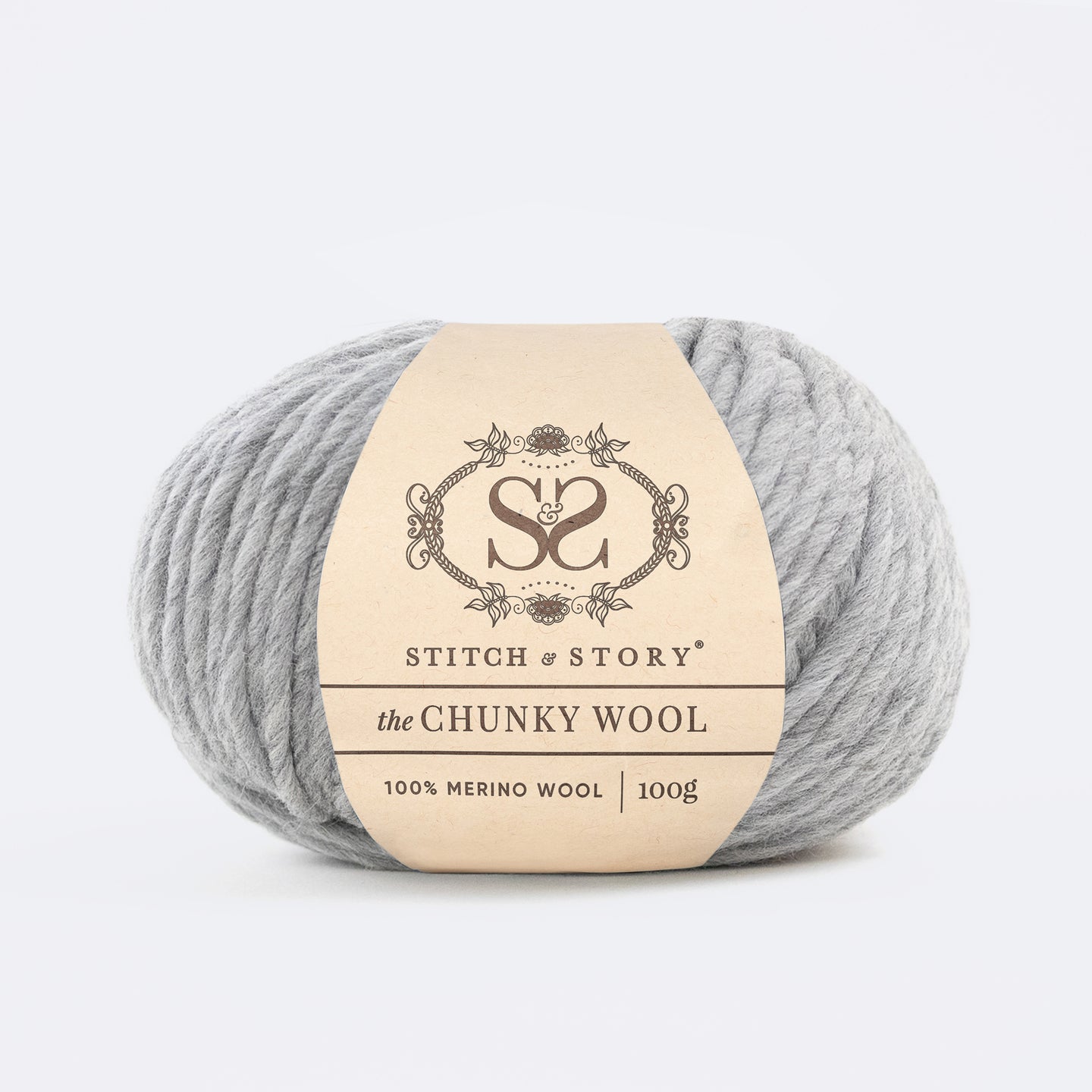 Stitch & Story 100% Merino Wool The Chunky Wool in Slate grey