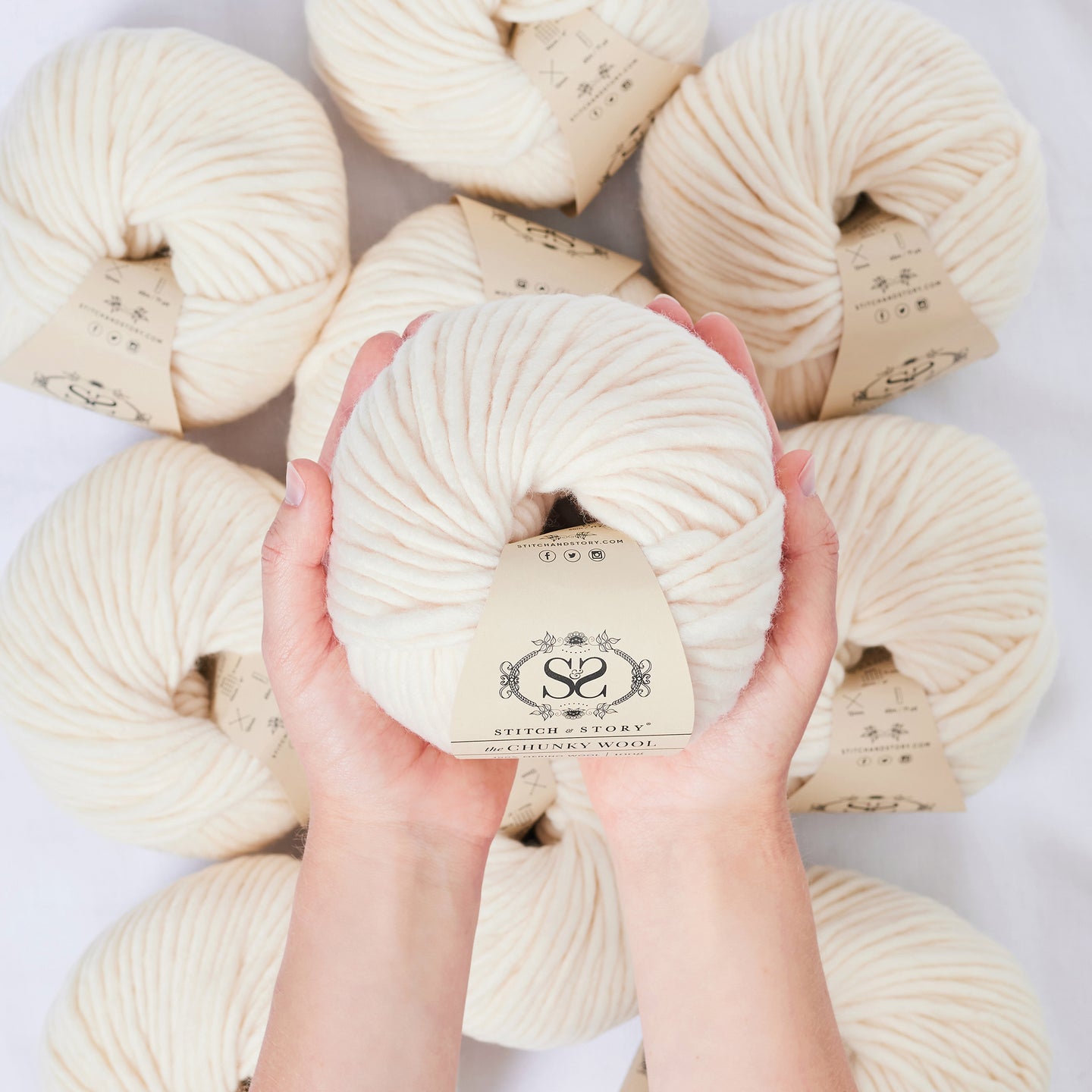 Pack of 5 The Chunky Wool | 100% Merino wool | Stitch & Story