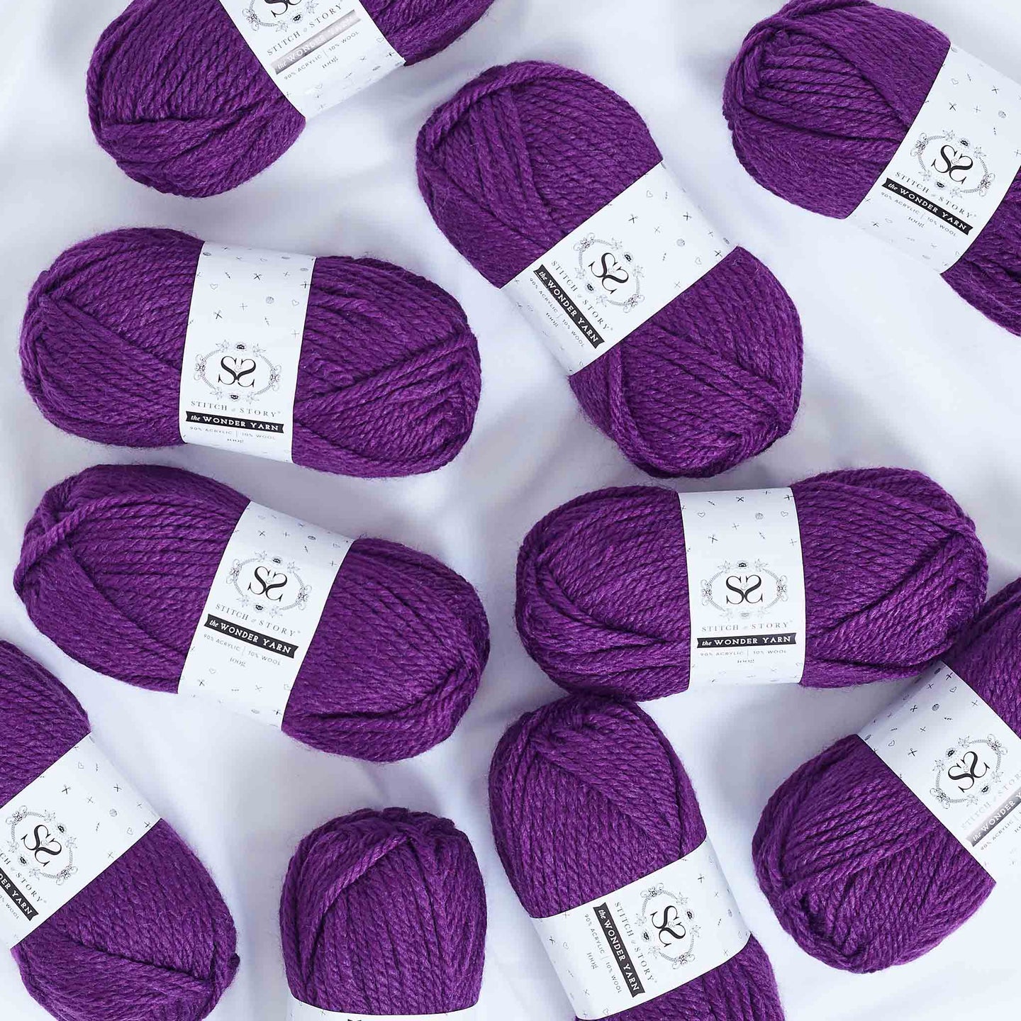 Pack of 10 The Wonder Yarn 100g balls Stitch & Story