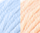 Baby Blue / Peach Pink