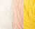 Bright White / Peach Pink / Sherbet Yellow